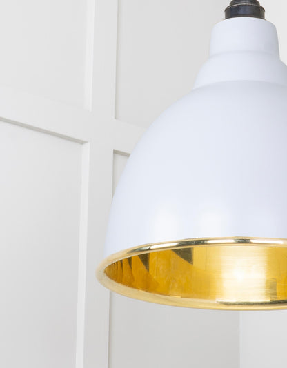 Smooth Brass Brindley Pendant by From The Anvil