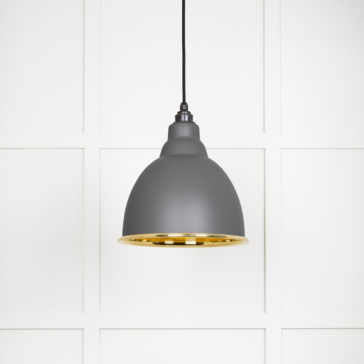 Smooth Brass Brindley Pendant by From The Anvil