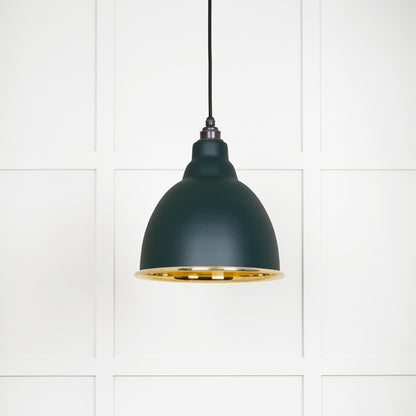 Smooth Brass Brindley Pendant by From The Anvil