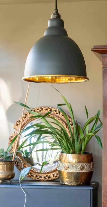 Smooth Brass Brindley Pendant by From The Anvil
