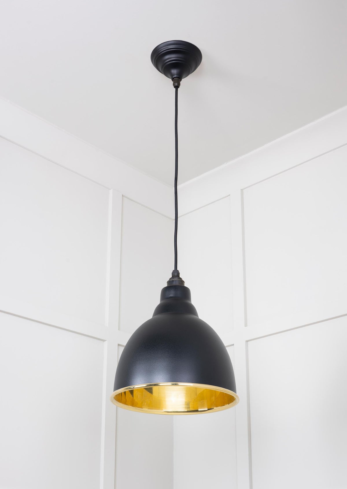 Smooth Brass Brindley Pendant by From The Anvil