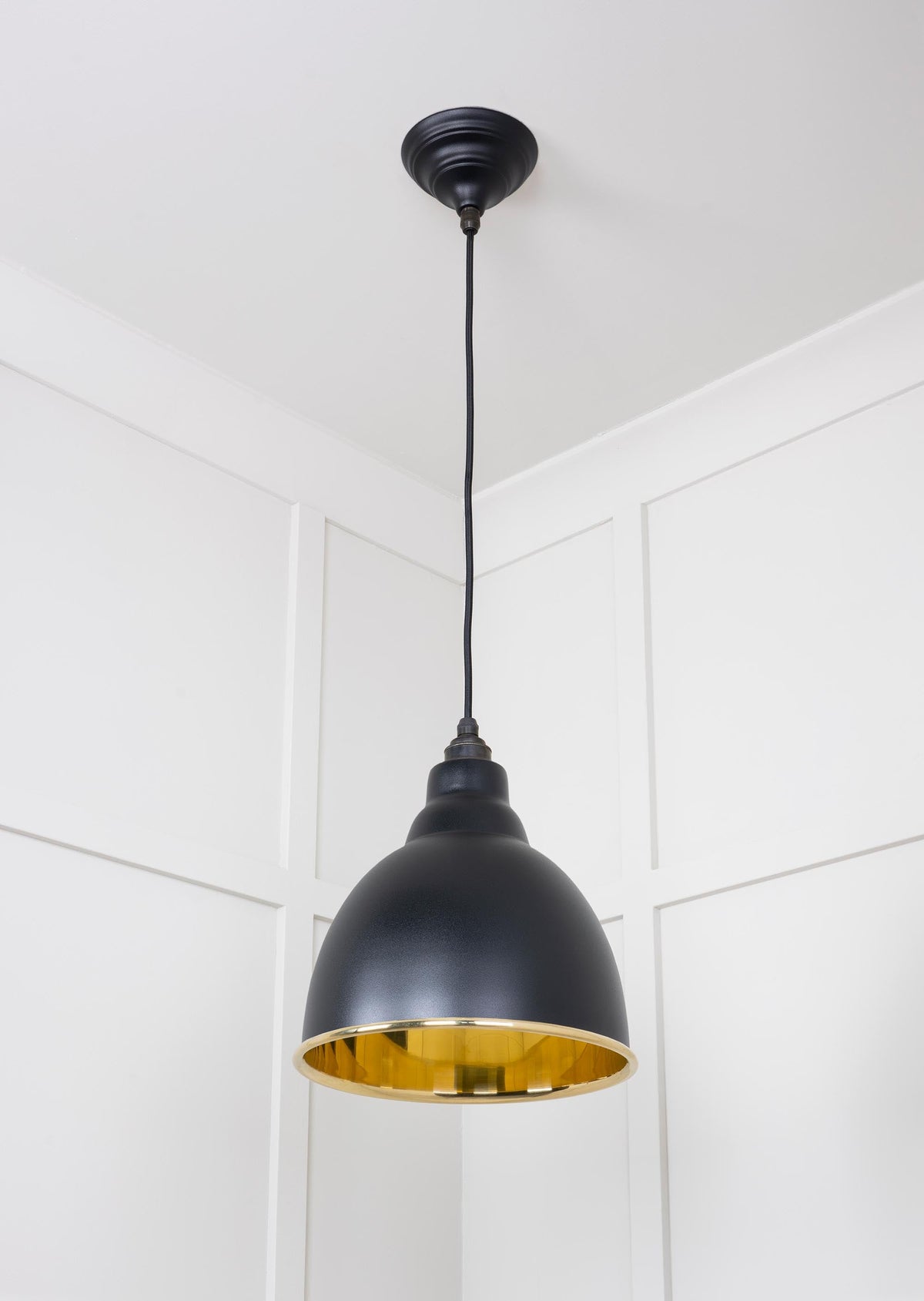 Smooth Brass Brindley Pendant by From The Anvil
