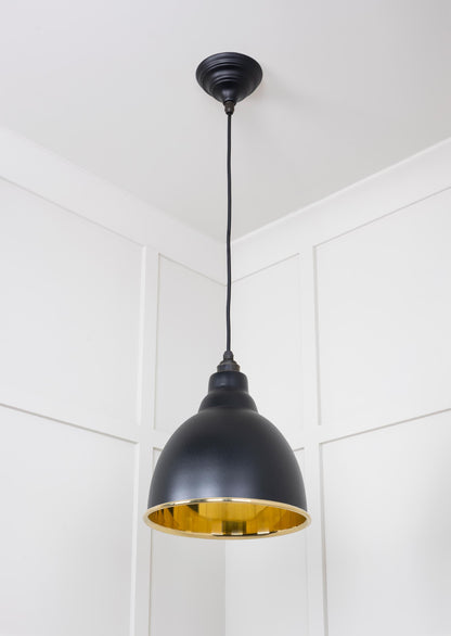 Smooth Brass Brindley Pendant by From The Anvil