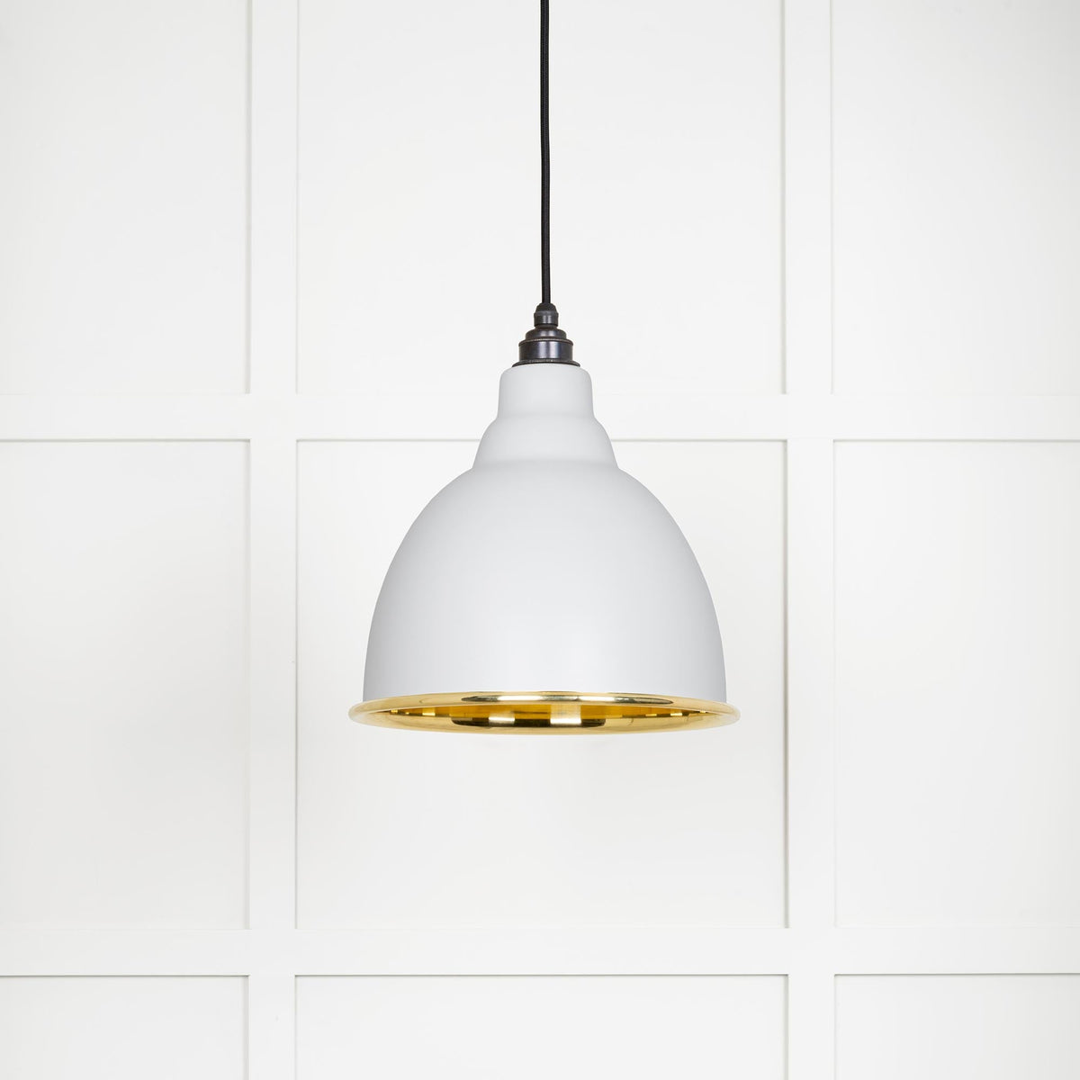 Smooth Brass Brindley Pendant by From The Anvil
