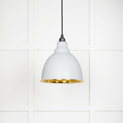 Smooth Brass Brindley Pendant by From The Anvil
