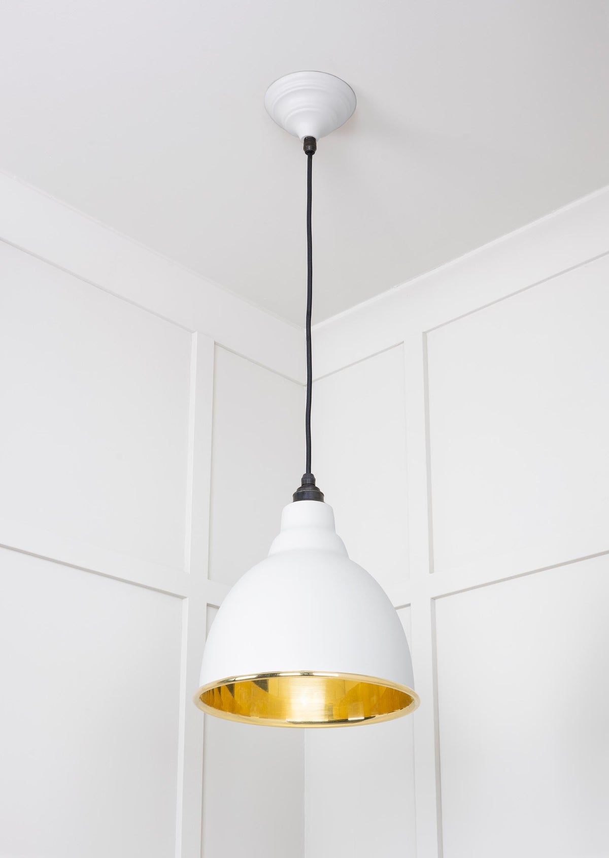 Smooth Brass Brindley Pendant by From The Anvil