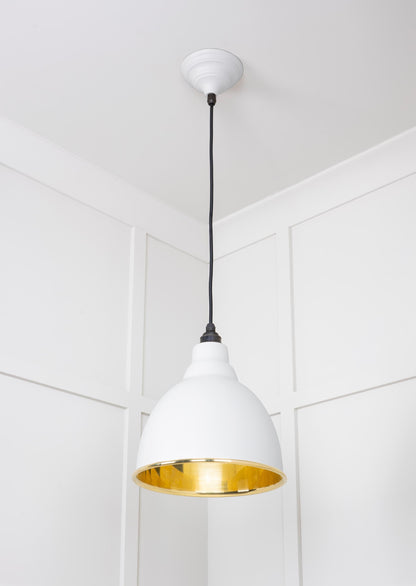 Smooth Brass Brindley Pendant by From The Anvil