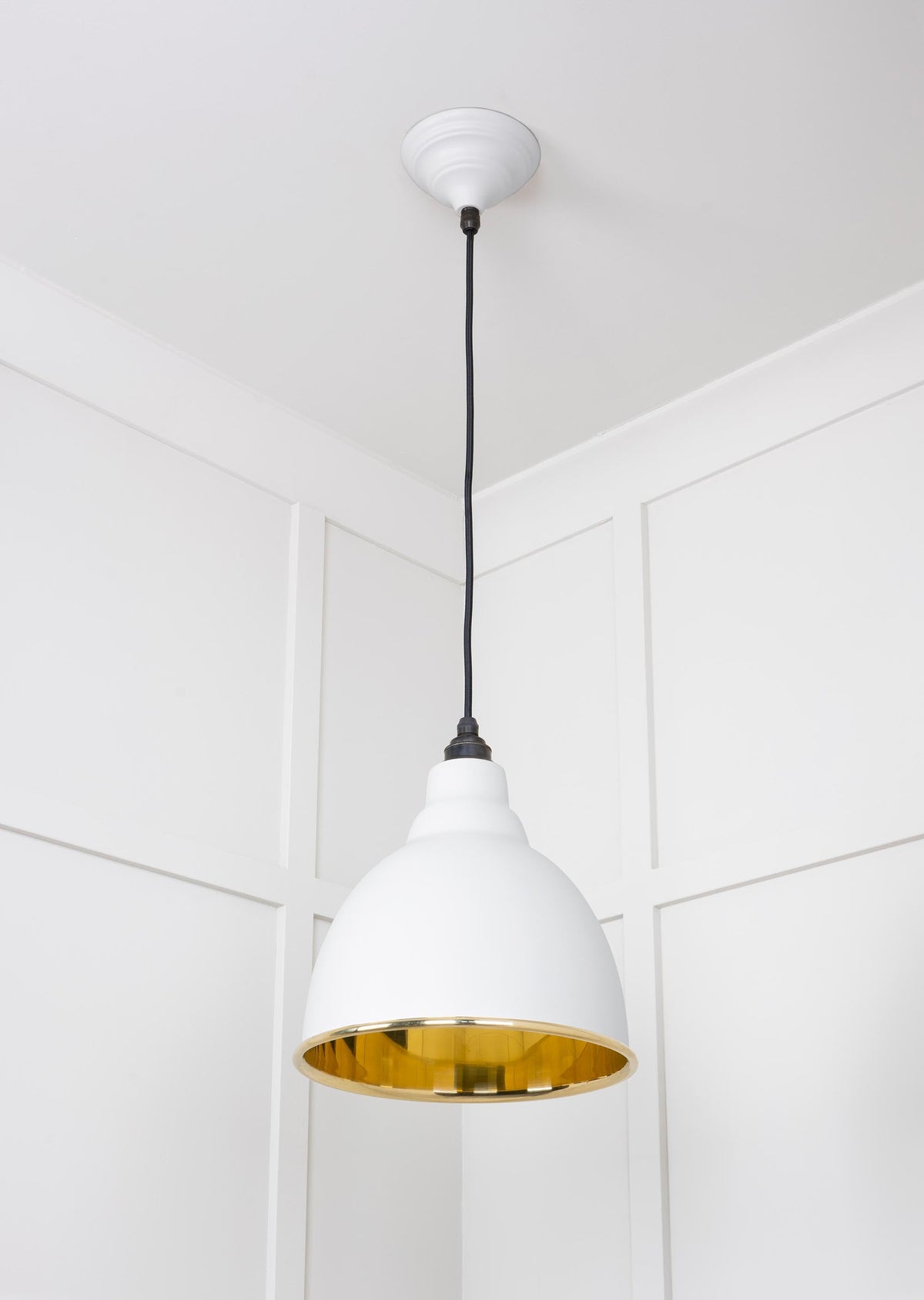 Smooth Brass Brindley Pendant by From The Anvil
