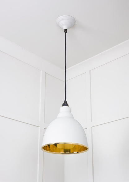 Smooth Brass Brindley Pendant by From The Anvil