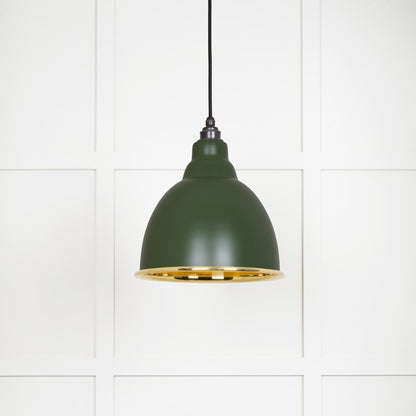 Smooth Brass Brindley Pendant by From The Anvil