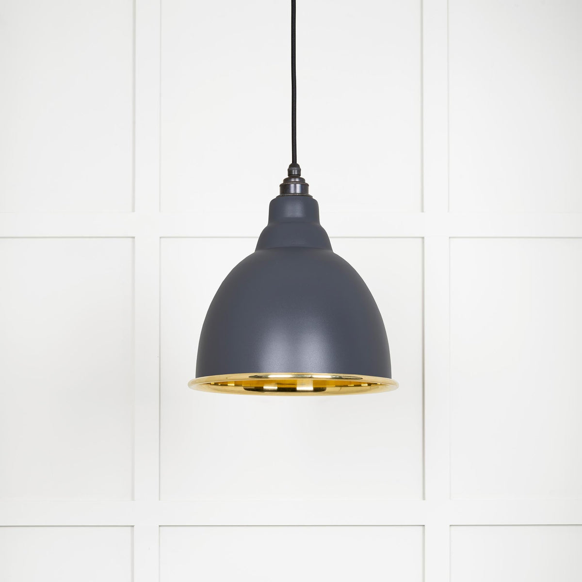 Smooth Brass Brindley Pendant by From The Anvil