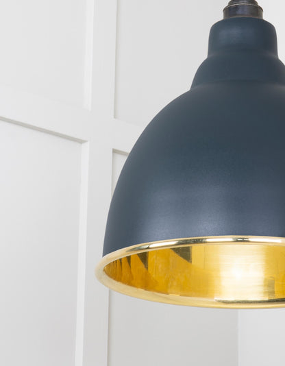 Smooth Brass Brindley Pendant by From The Anvil