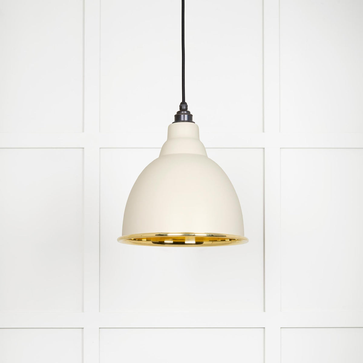 Smooth Brass Brindley Pendant by From The Anvil
