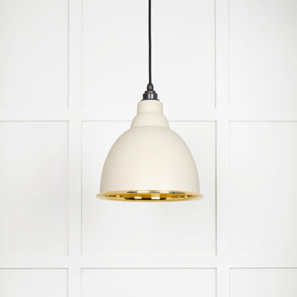 Smooth Brass Brindley Pendant by From The Anvil
