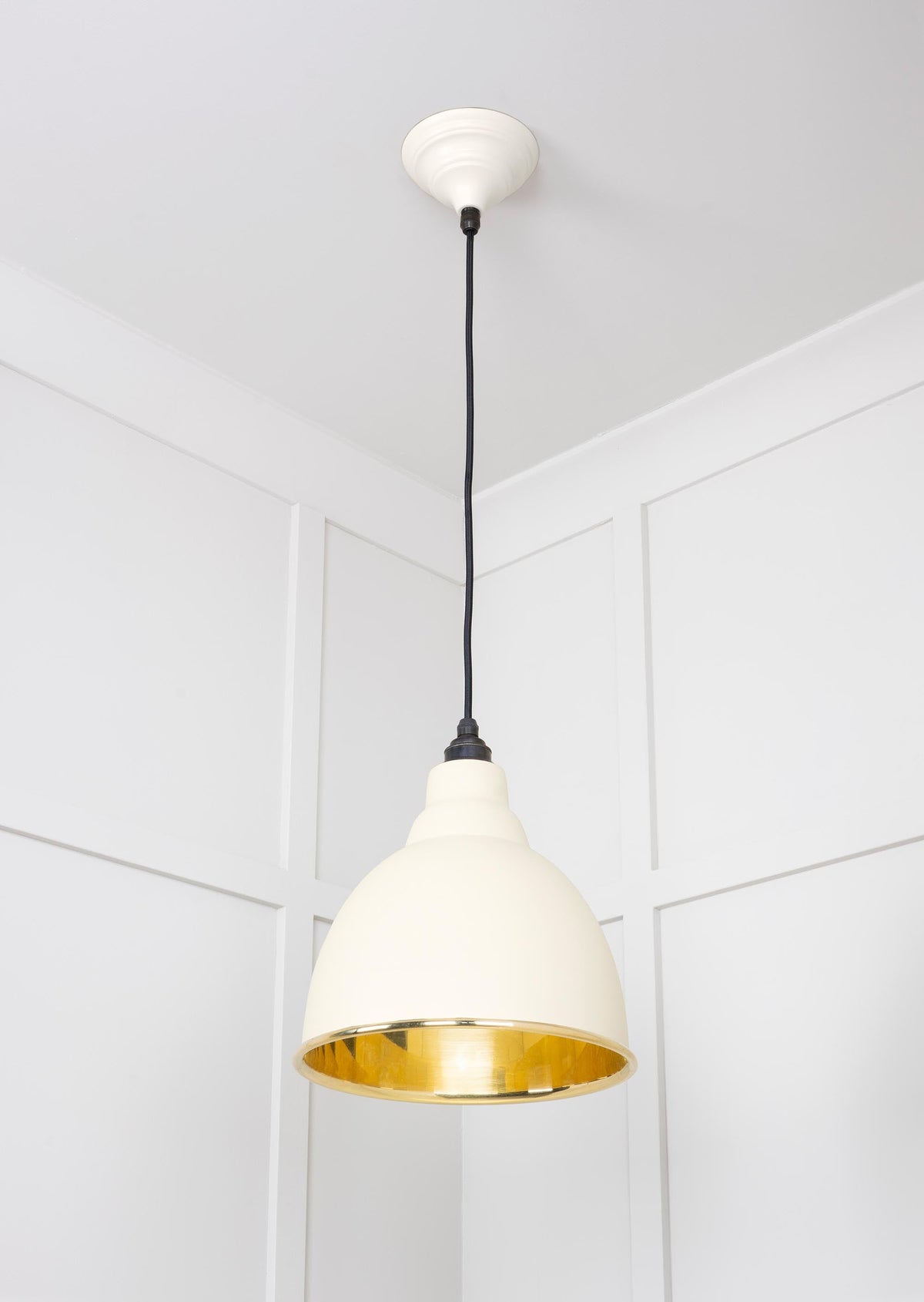 Smooth Brass Brindley Pendant by From The Anvil