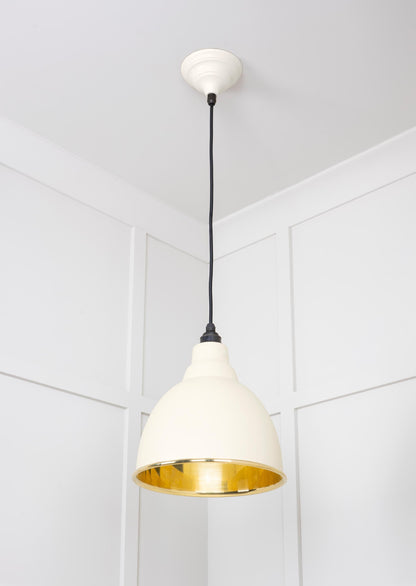 Smooth Brass Brindley Pendant by From The Anvil