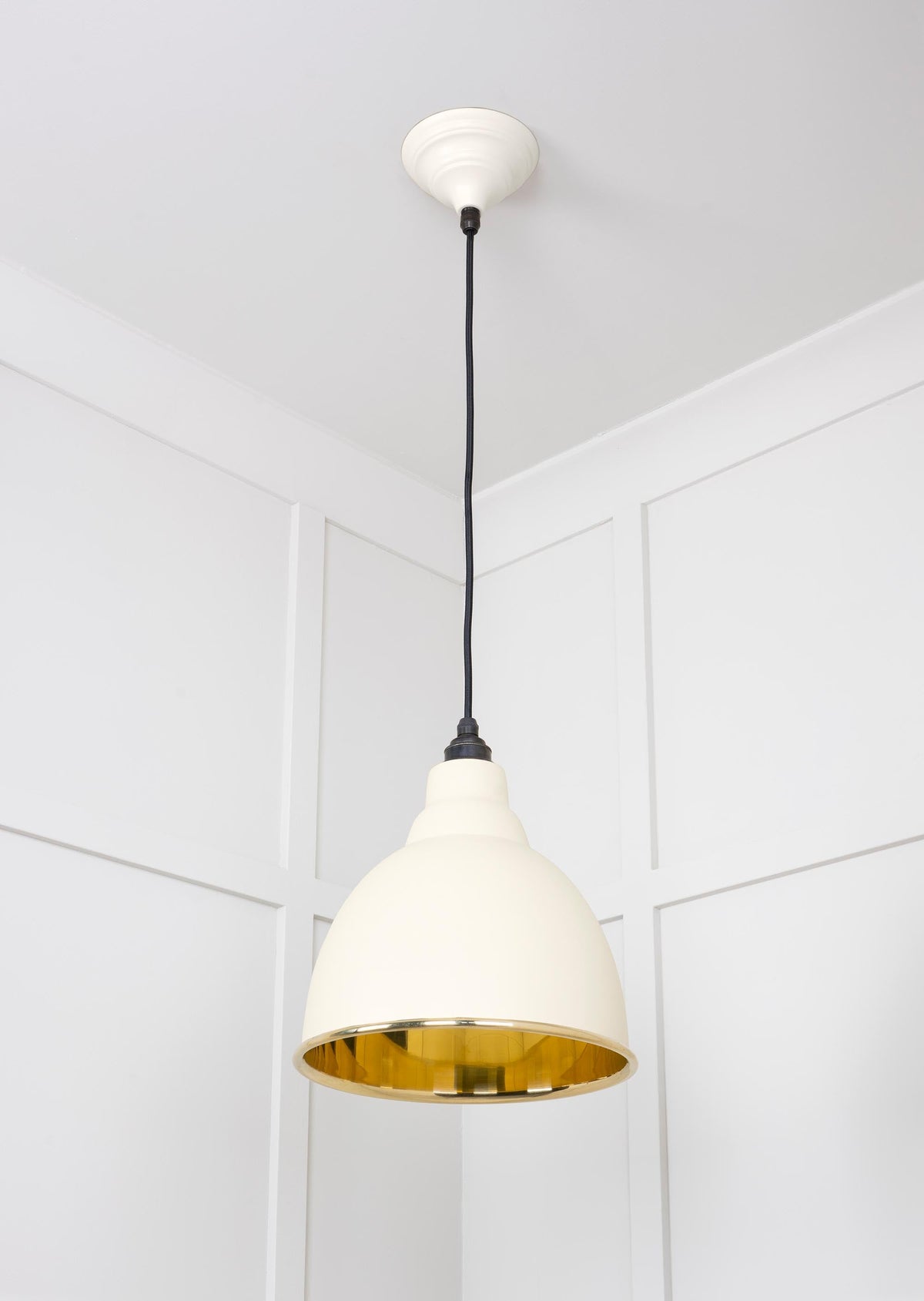 Smooth Brass Brindley Pendant by From The Anvil
