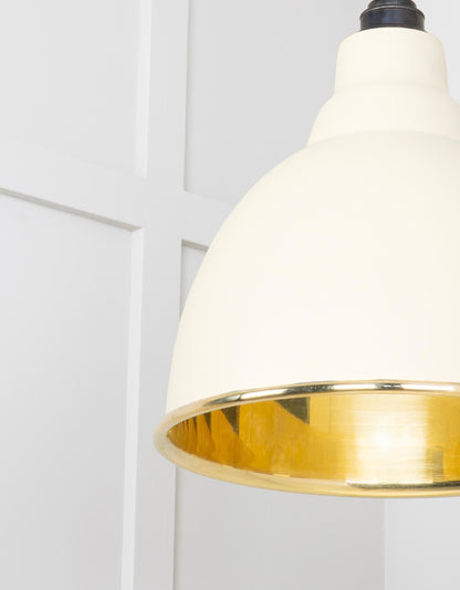 Smooth Brass Brindley Pendant by From The Anvil