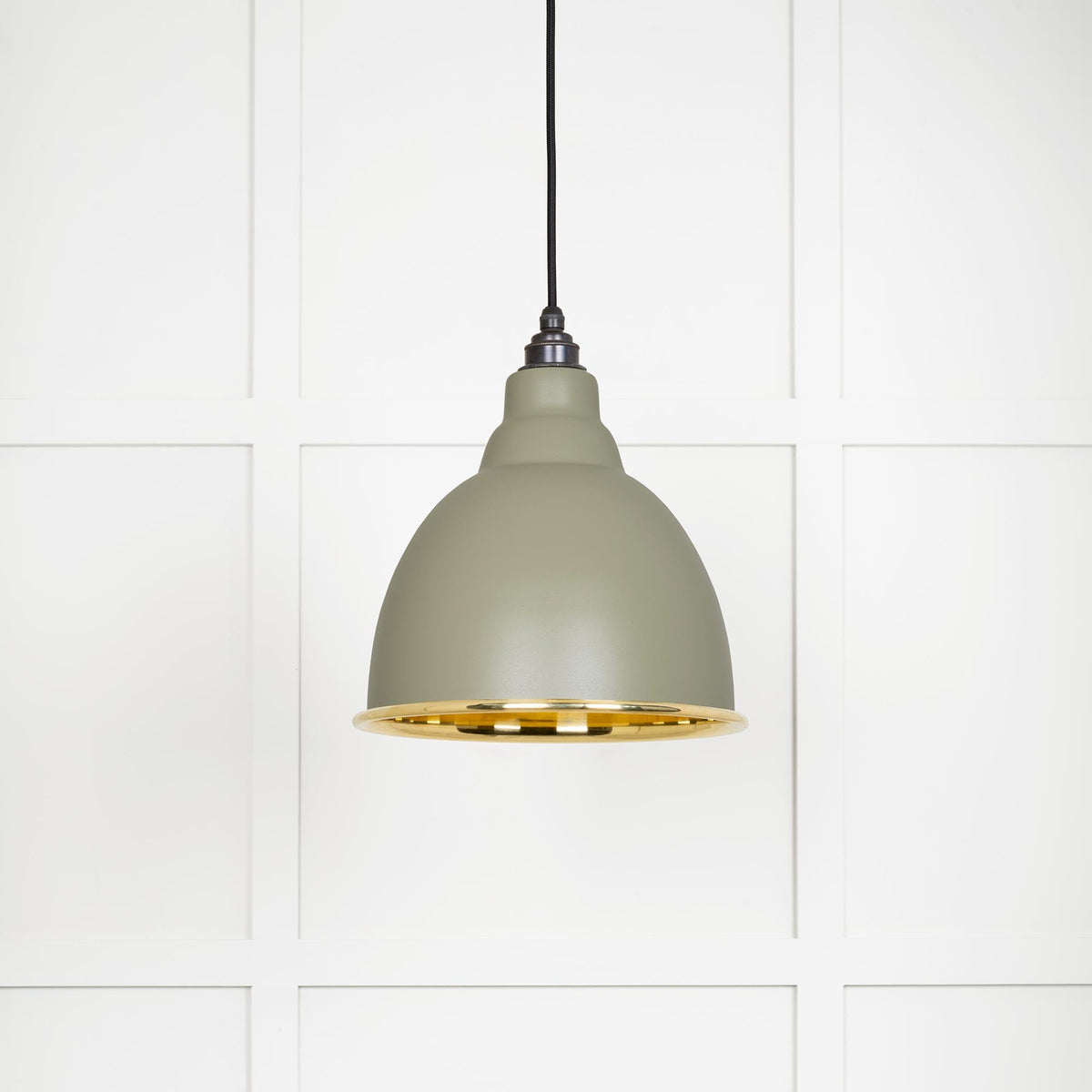 Smooth Brass Brindley Pendant by From The Anvil