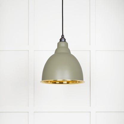 Smooth Brass Brindley Pendant by From The Anvil