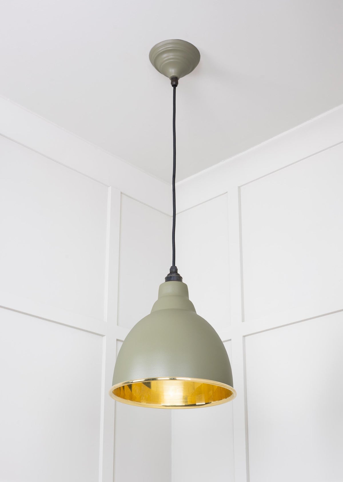 Smooth Brass Brindley Pendant by From The Anvil