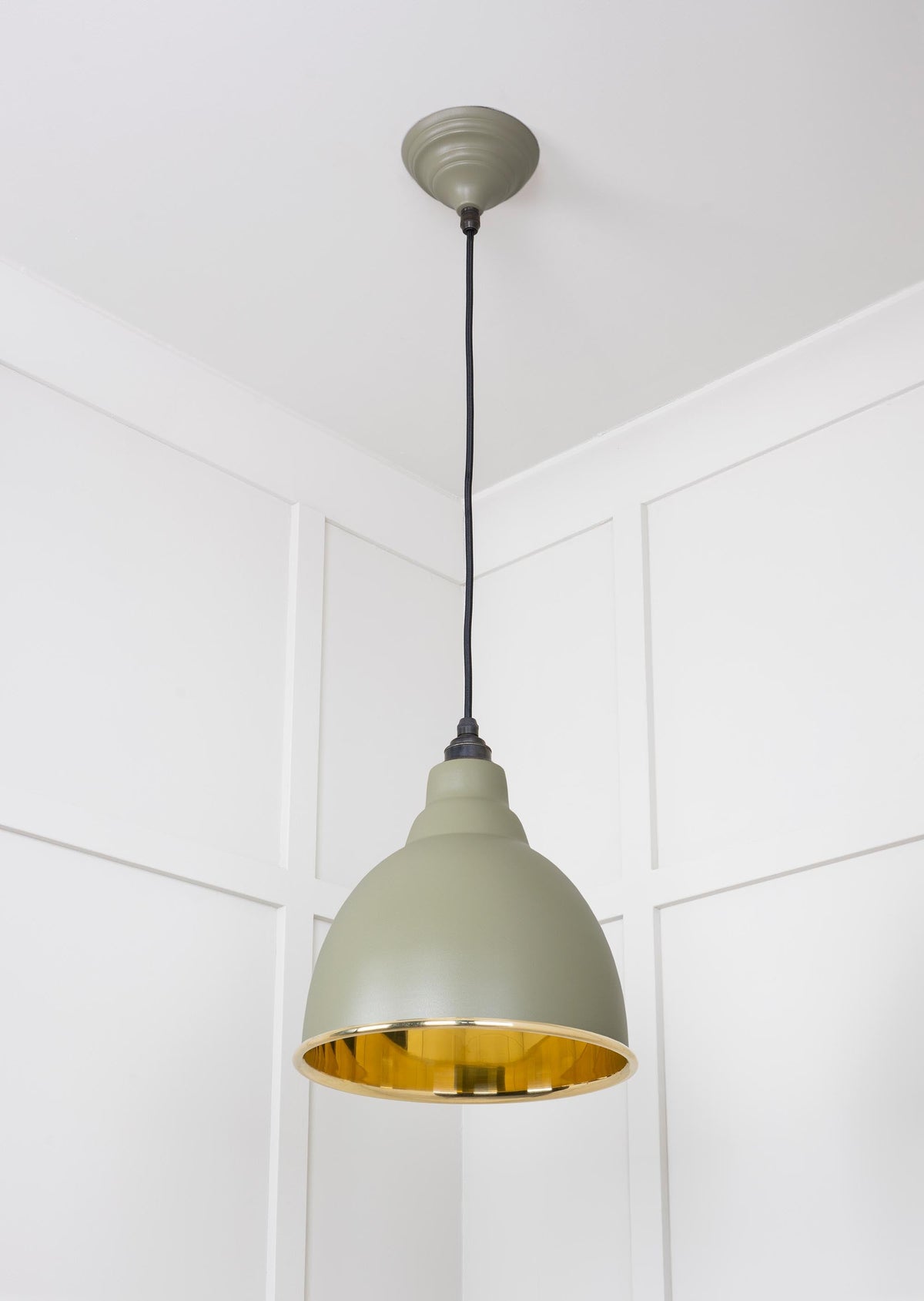 Smooth Brass Brindley Pendant by From The Anvil
