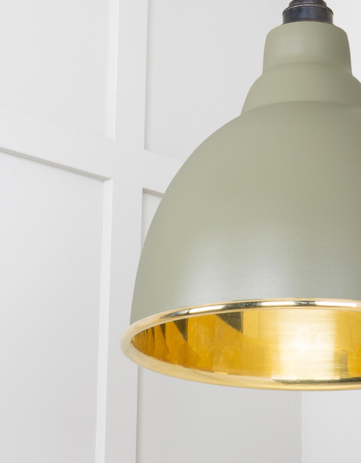Smooth Brass Brindley Pendant by From The Anvil