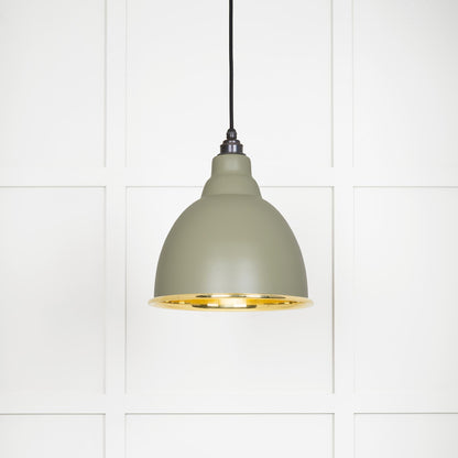 From The Anvil's Smooth Brass Smooth Brass Brindley Pendant