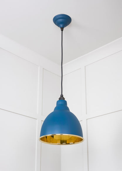 Smooth Brass Brindley Pendant by From The Anvil