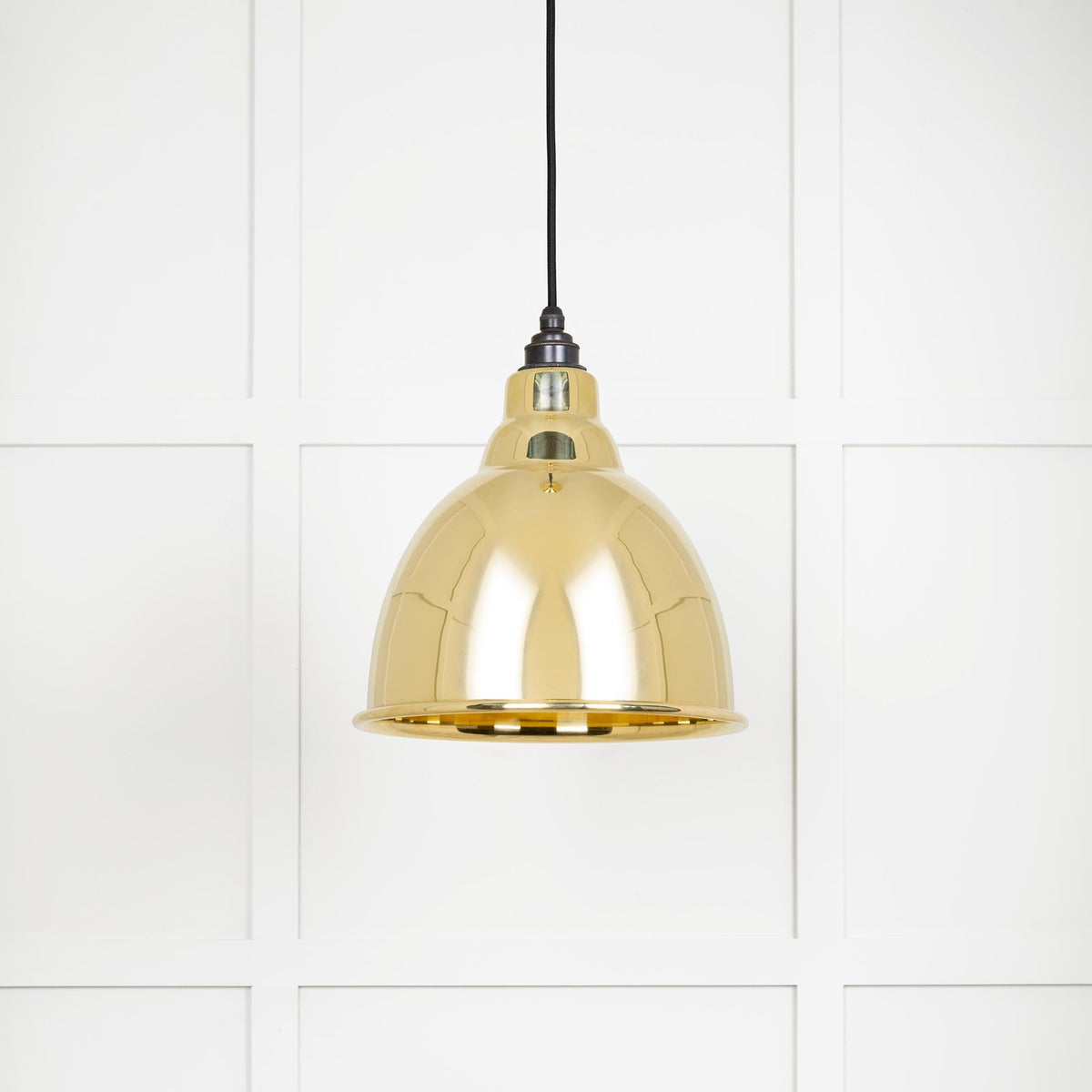 Smooth Brass Brindley Pendant by From The Anvil