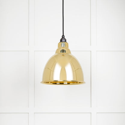 Smooth Brass Brindley Pendant by From The Anvil