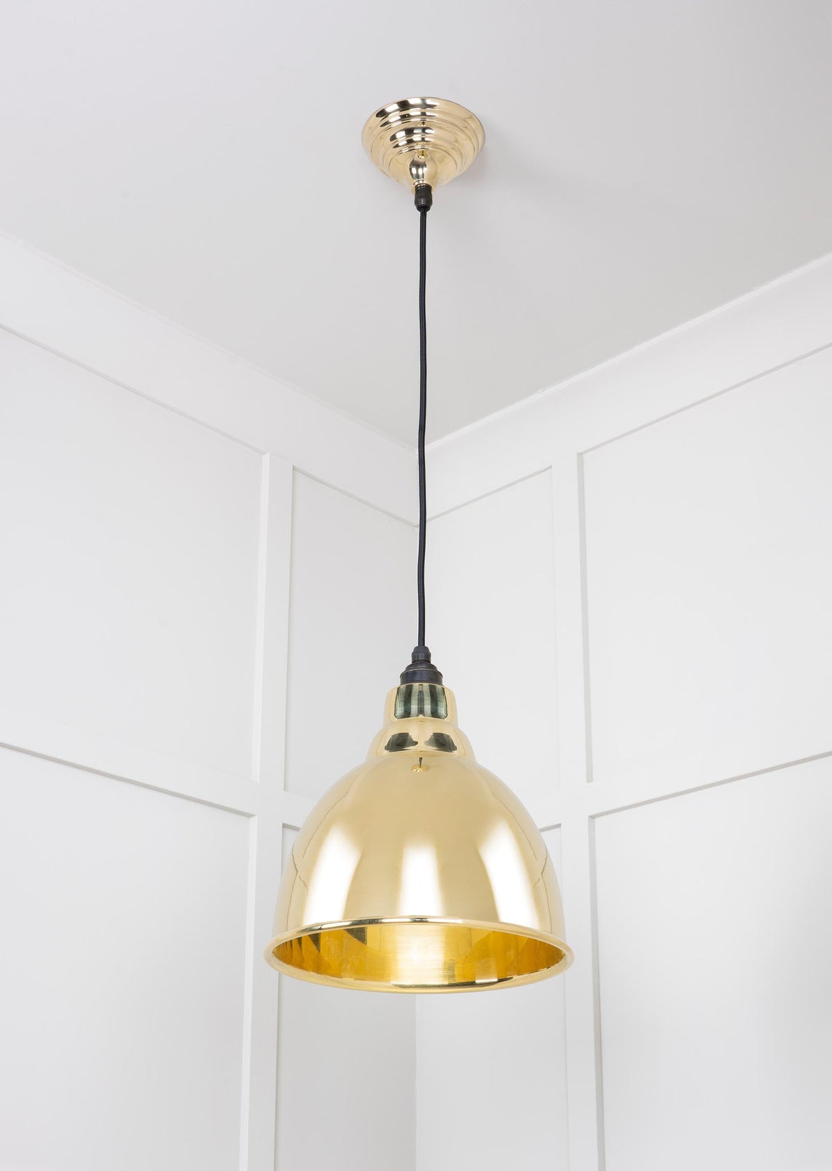 Smooth Brass Brindley Pendant by From The Anvil