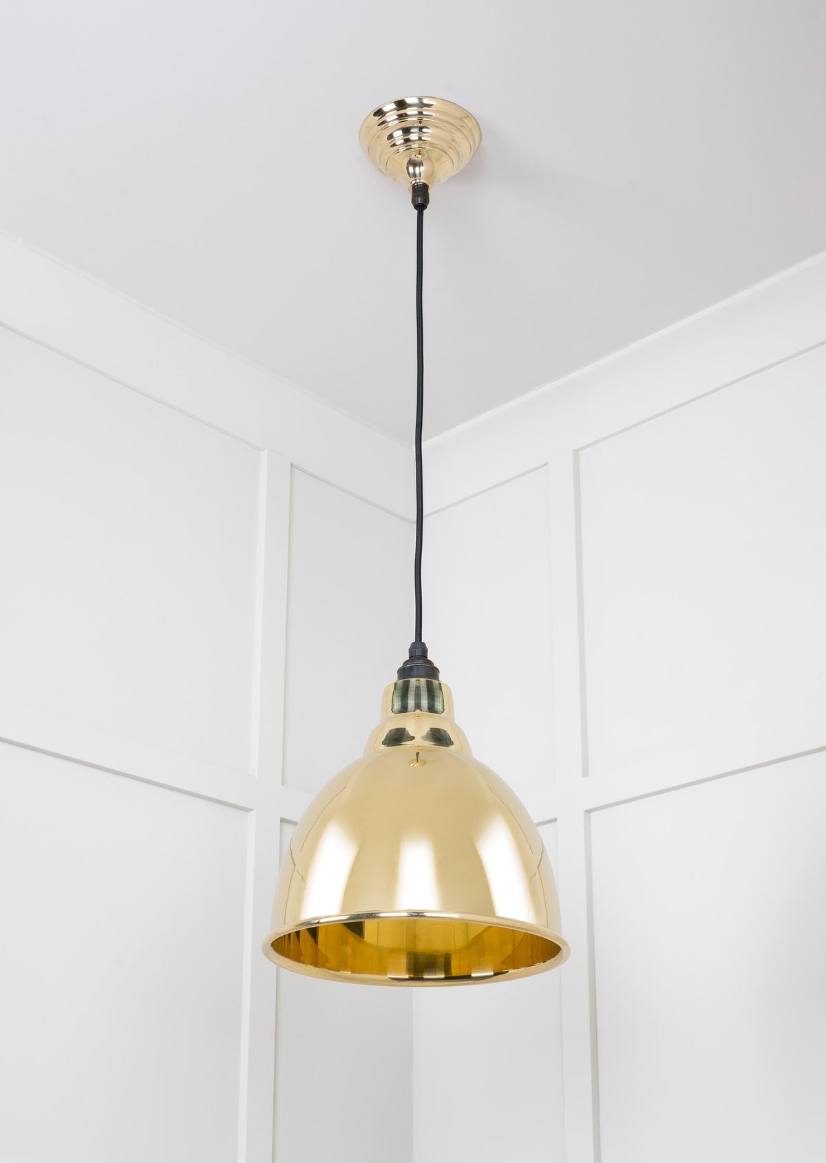 Smooth Brass Brindley Pendant by From The Anvil