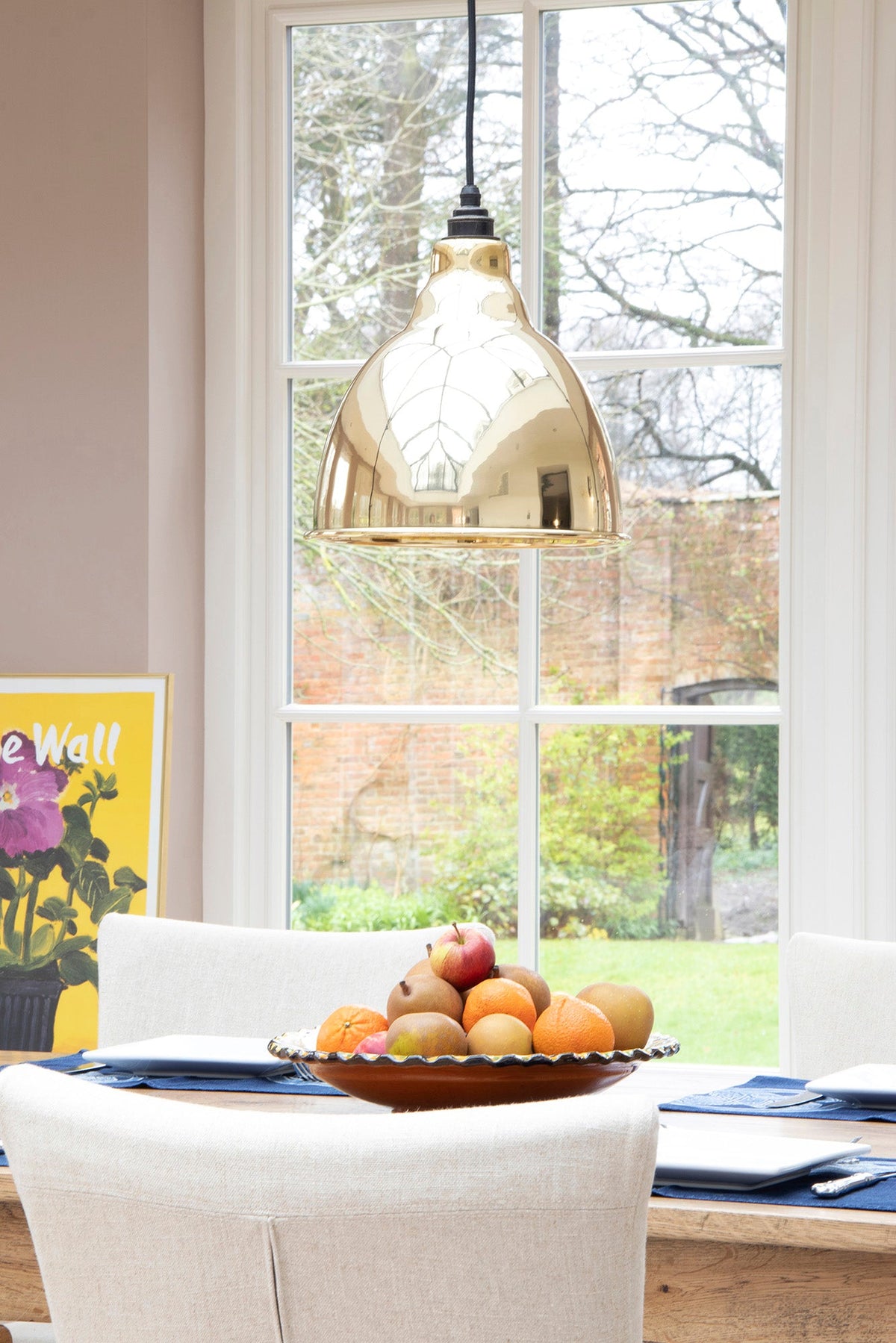 Smooth Brass Brindley Pendant by From The Anvil