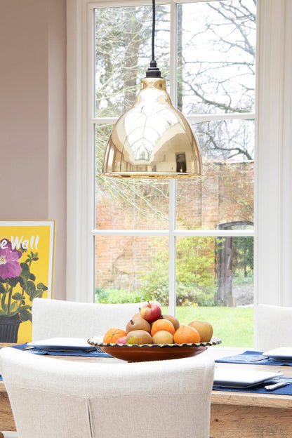 Smooth Brass Brindley Pendant by From The Anvil