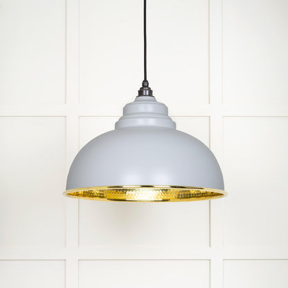 From The Anvil's Hammered Brass Hammered Brass Harborne Pendant