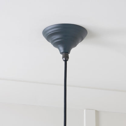 Hammered Brass Harborne Pendant by From The Anvil