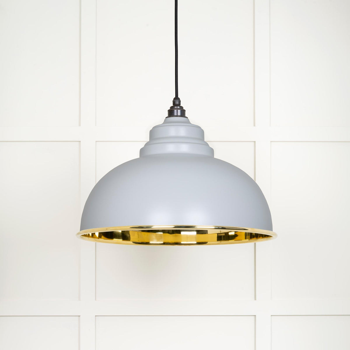 Smooth Brass Harborne Pendant by From The Anvil