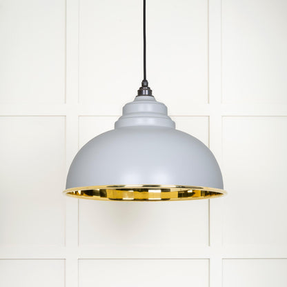 Smooth Brass Harborne Pendant by From The Anvil