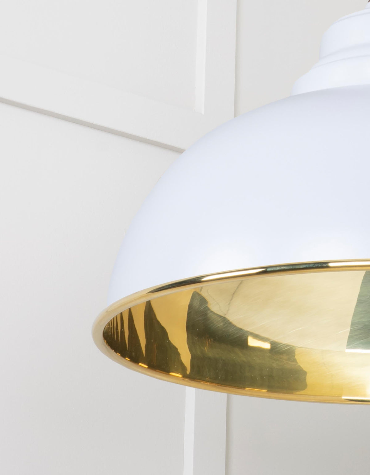 Smooth Brass Harborne Pendant by From The Anvil