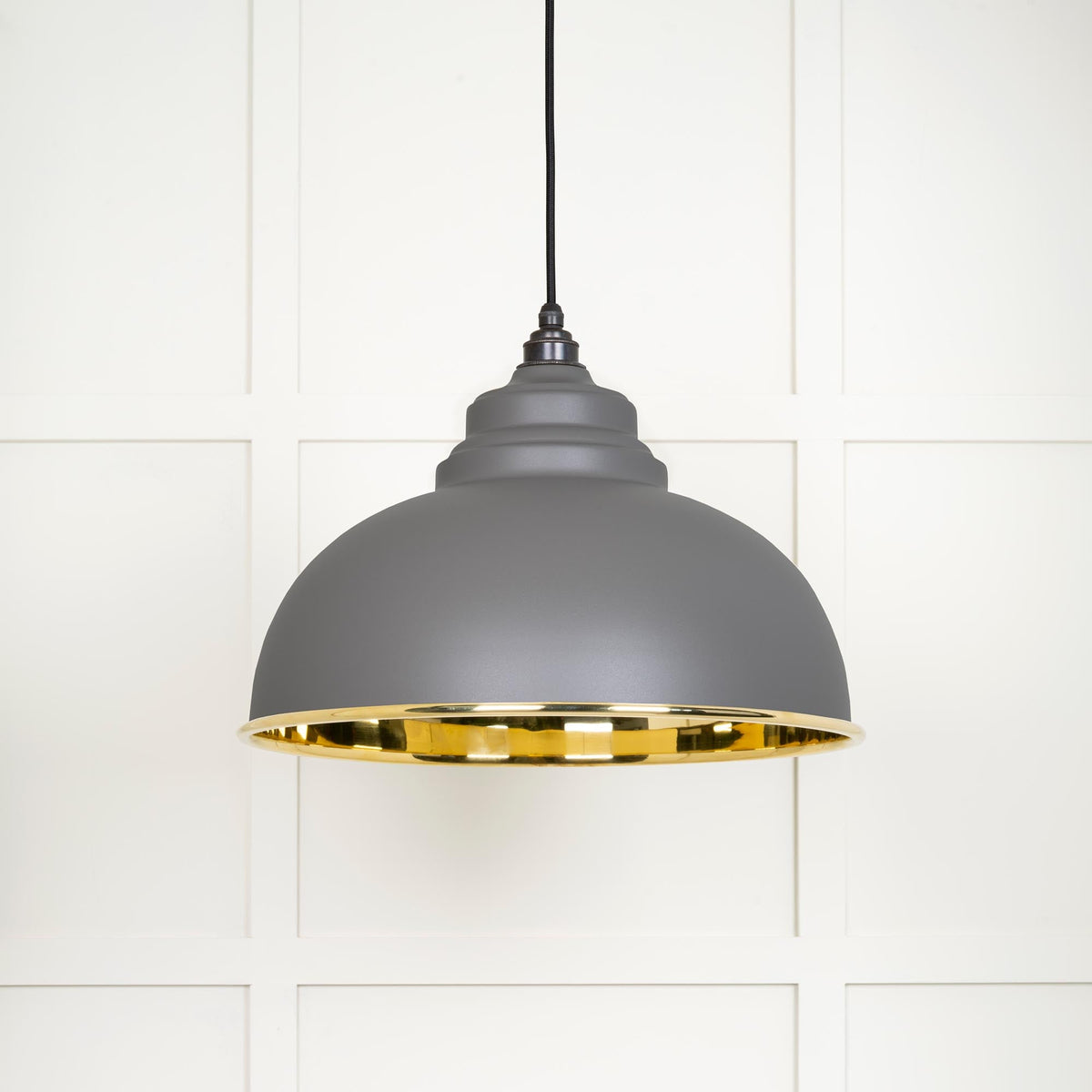 Smooth Brass Harborne Pendant by From The Anvil