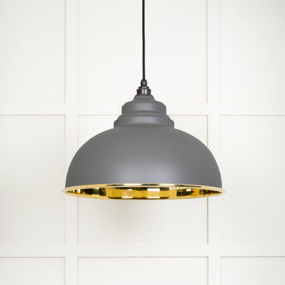 Smooth Brass Harborne Pendant by From The Anvil