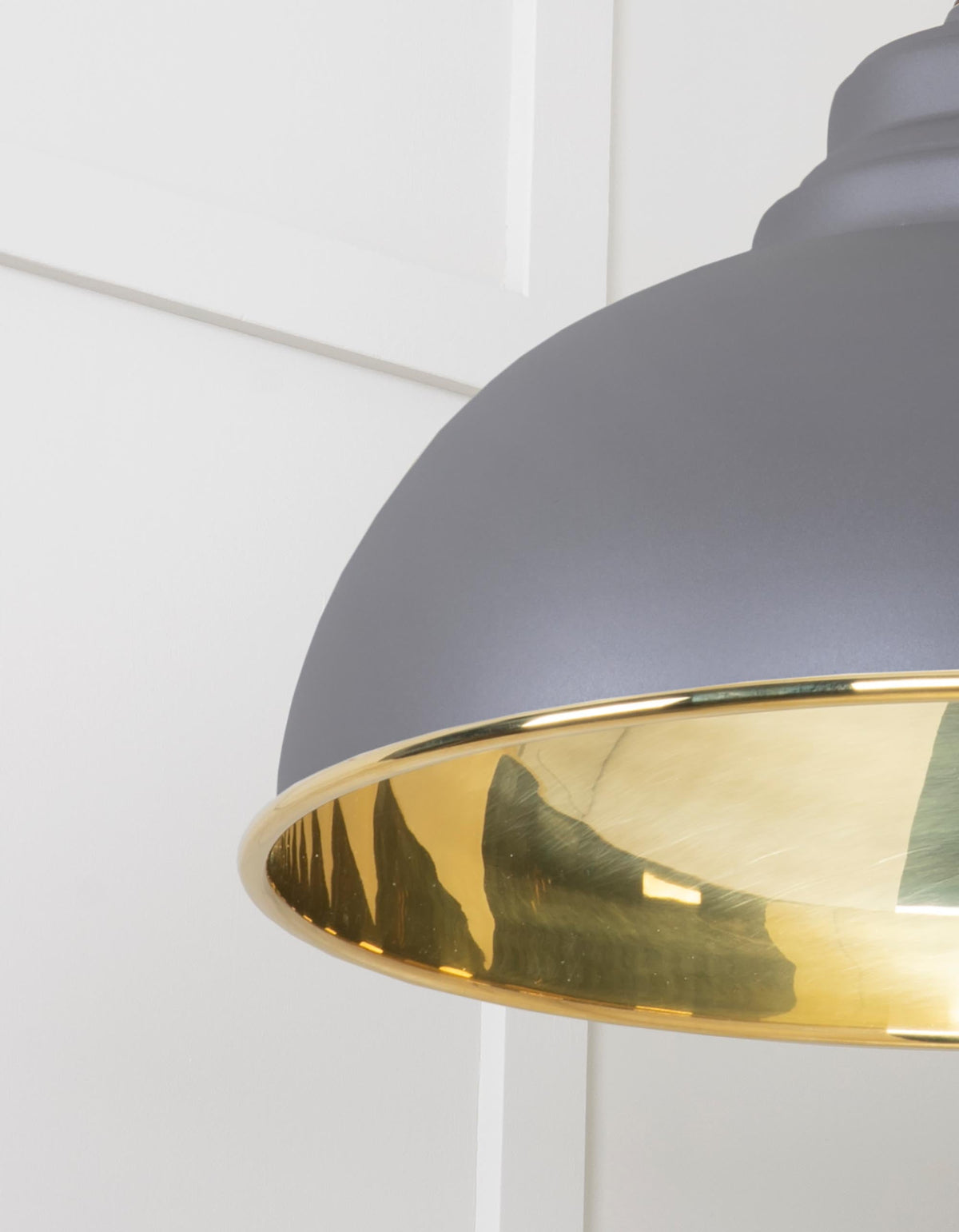 Smooth Brass Harborne Pendant by From The Anvil