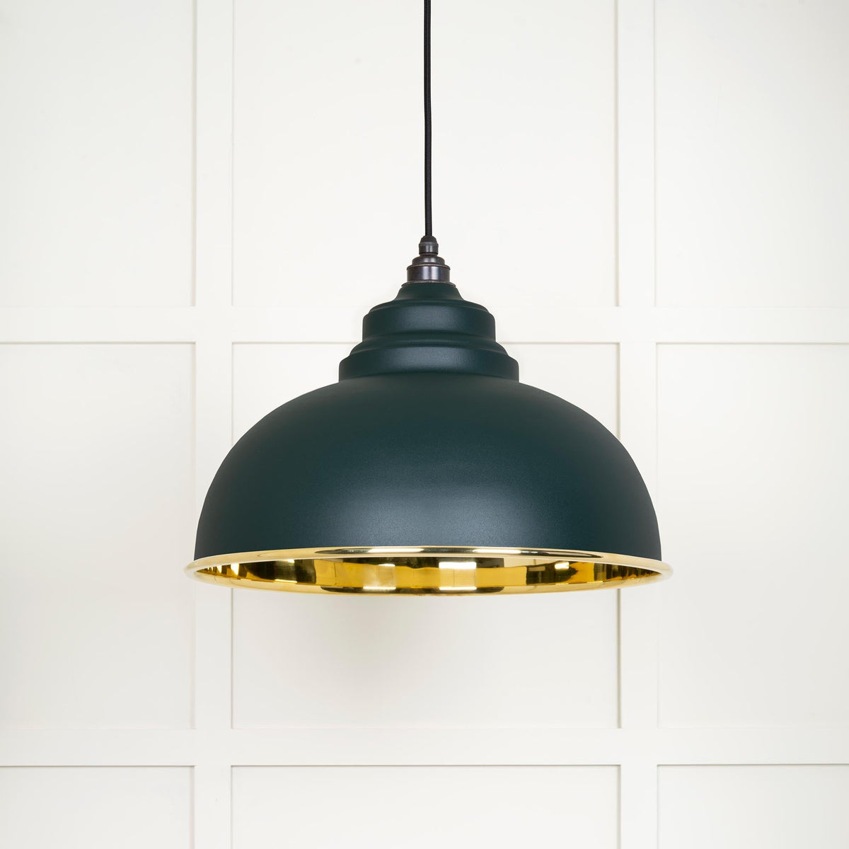 Smooth Brass Harborne Pendant by From The Anvil