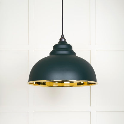 Smooth Brass Harborne Pendant by From The Anvil