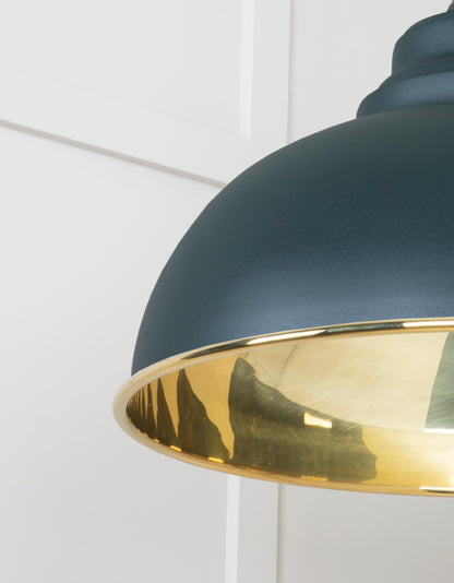 Smooth Brass Harborne Pendant by From The Anvil
