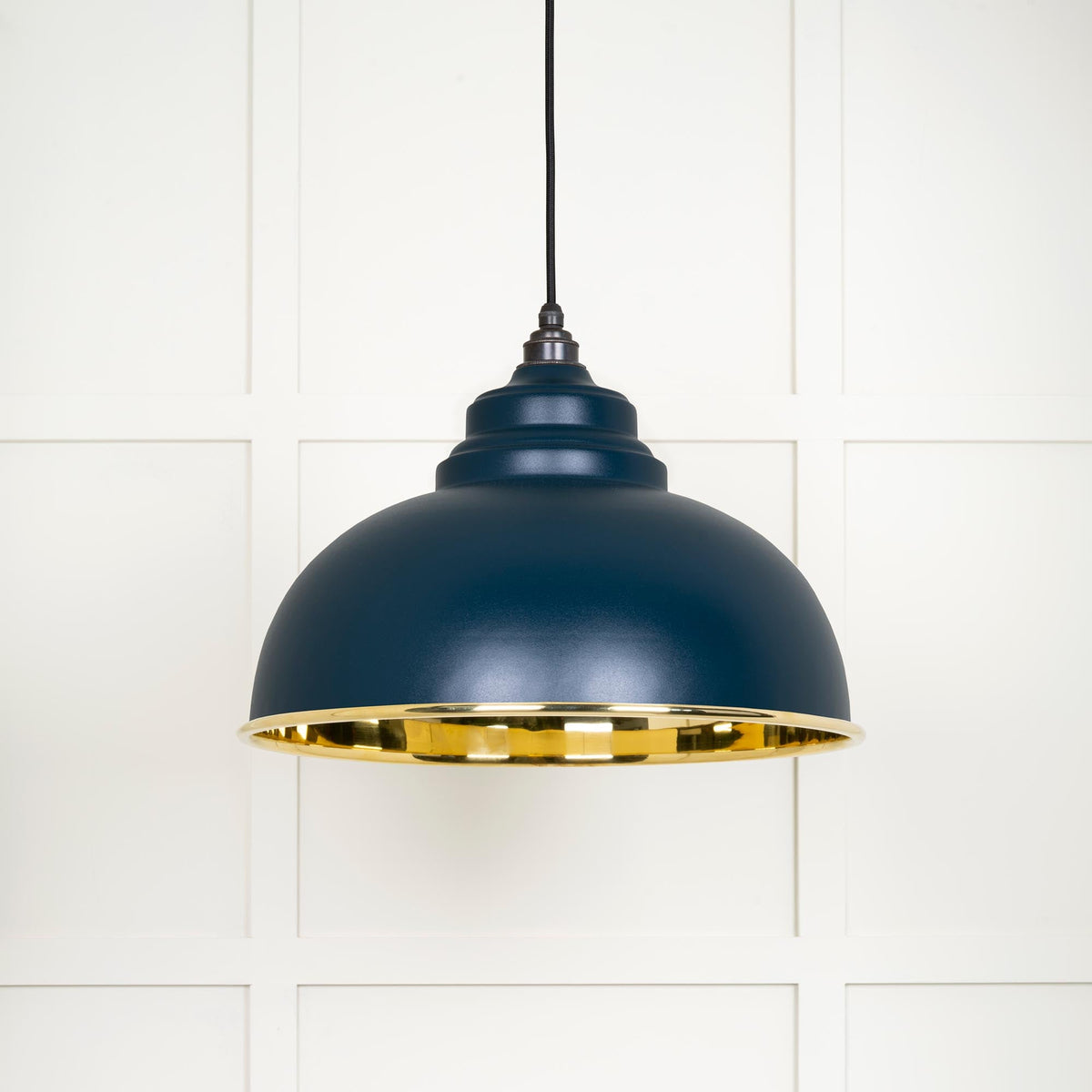 Smooth Brass Harborne Pendant by From The Anvil