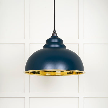 Smooth Brass Harborne Pendant by From The Anvil