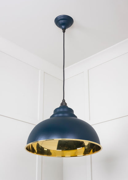 Smooth Brass Harborne Pendant by From The Anvil