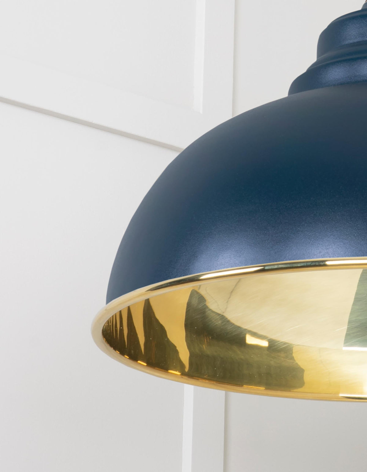 Smooth Brass Harborne Pendant by From The Anvil
